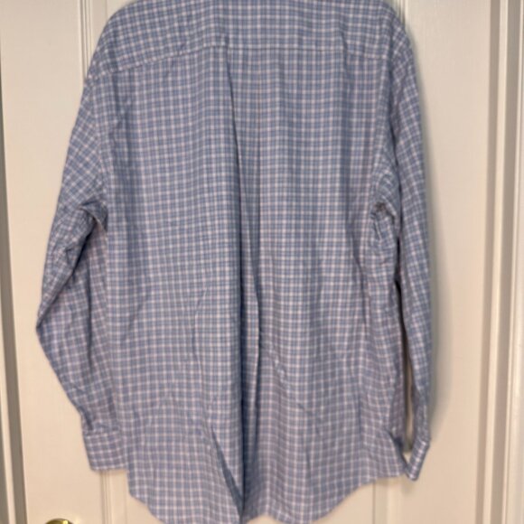 Vineyard Vines Men Long Sleeve Blue Plaid Button Down 100% Cotton Large Murray - Picture 3 of 6